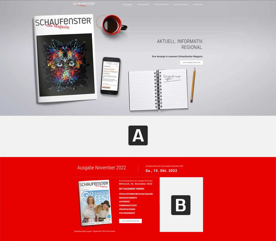 Schaufenster Online Werbung